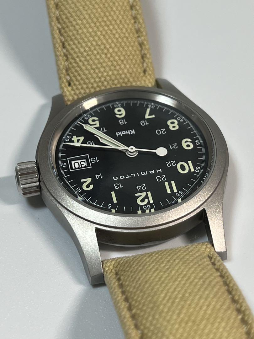 【極美品】ハミルトン カーキ　Khaki 6359 替えベルト付き