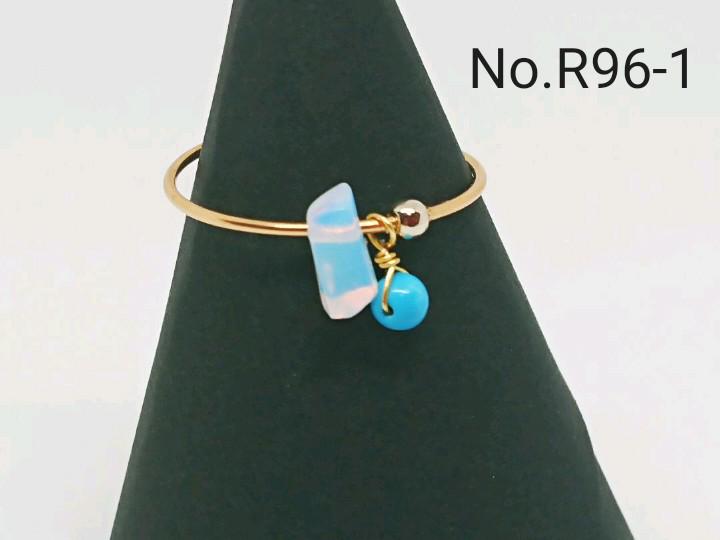 No.R96-1 リング シンセティックオパール×ターコイズ