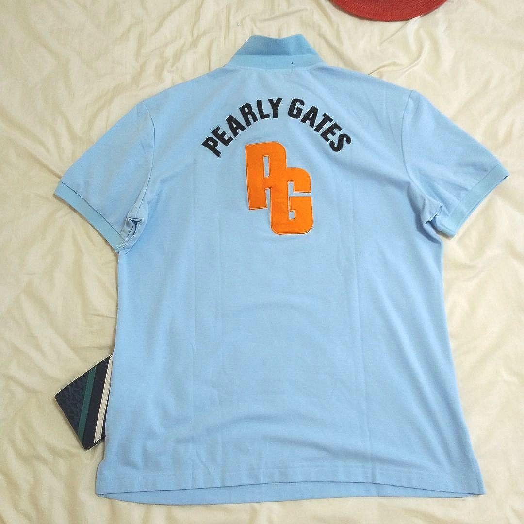 【未使用】PEARLY GATES 半袖ポロシャツ　刺繍　ワッペン　ロゴ　XL