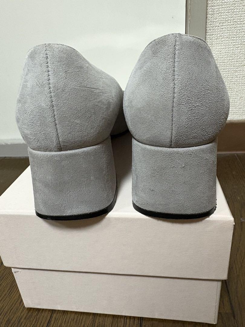Sergio Rossi セルジオロッシ 37 グレー スクエアトゥパンプス