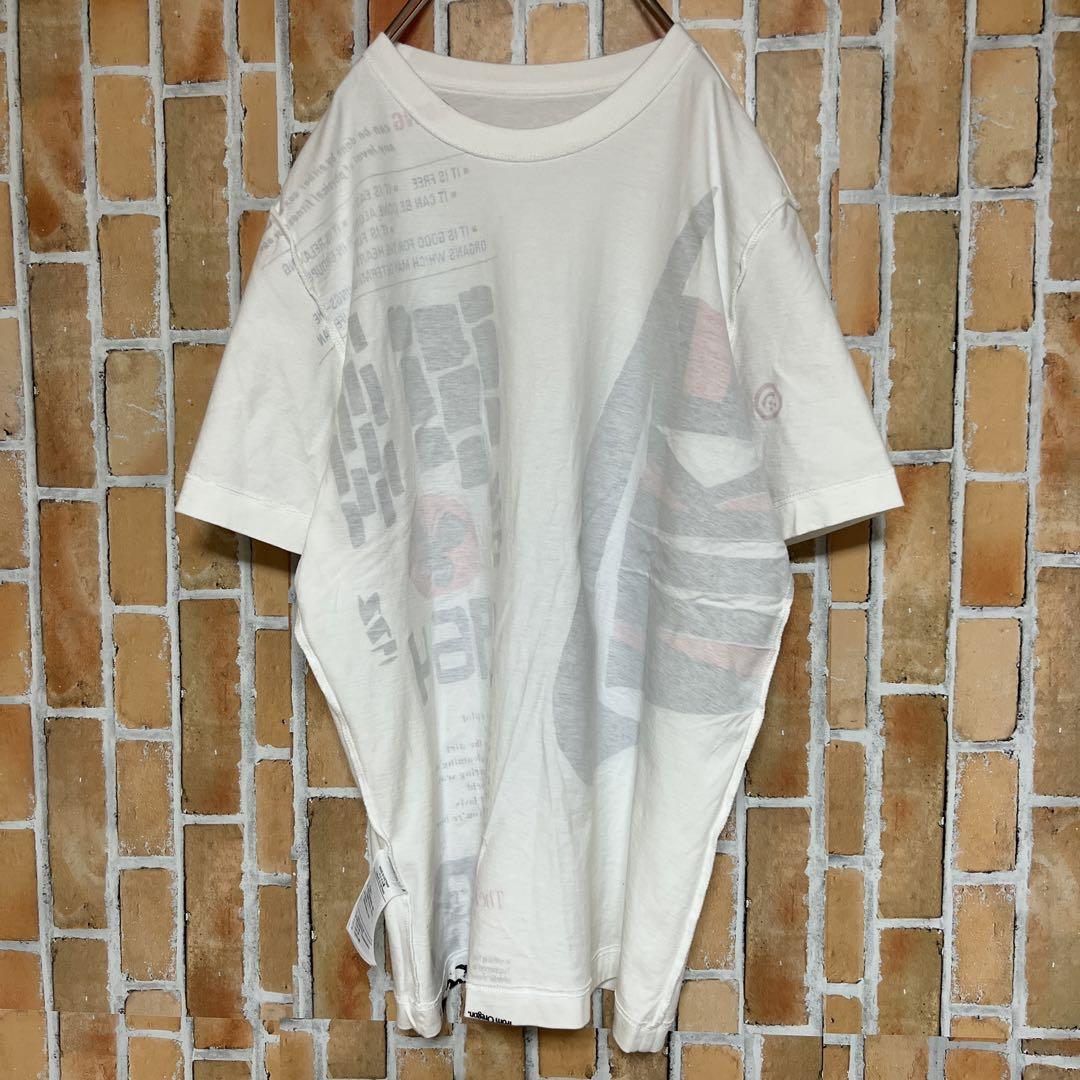140ナイキ90sNIKEゴツナイキ半袖Tシャツスウォッシュビッグプリント総柄L