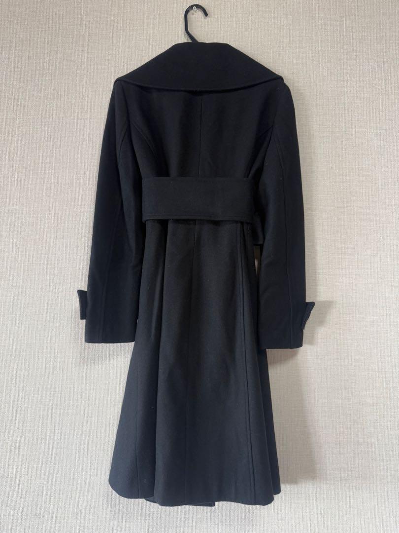 ZARA ダブルロングコート ベルト付き - メルカリ