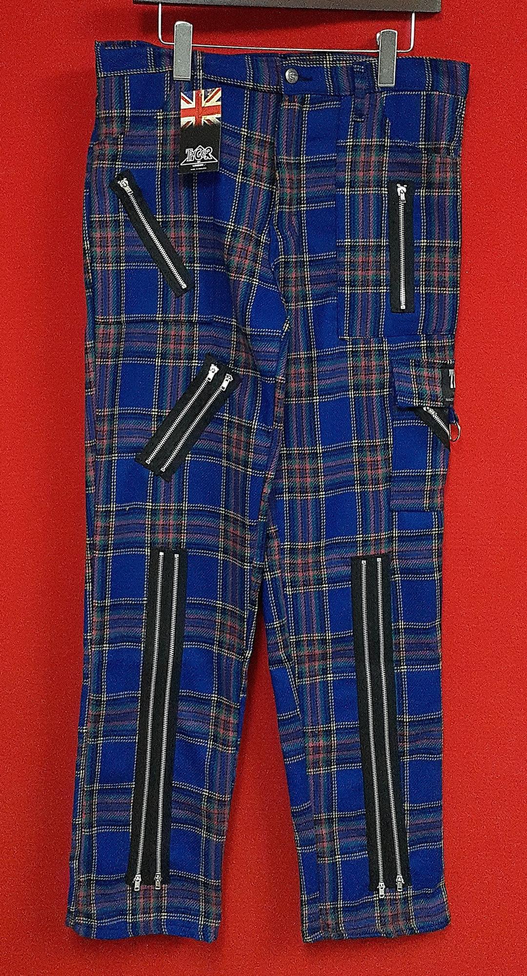 UKパンクブランドTIGER OF LONDONタータンチェックZIPパンツ青 - メルカリ UKパンクブランドTIGER OF LONDONタータンチェックZIPパンツ青 - メルカリ