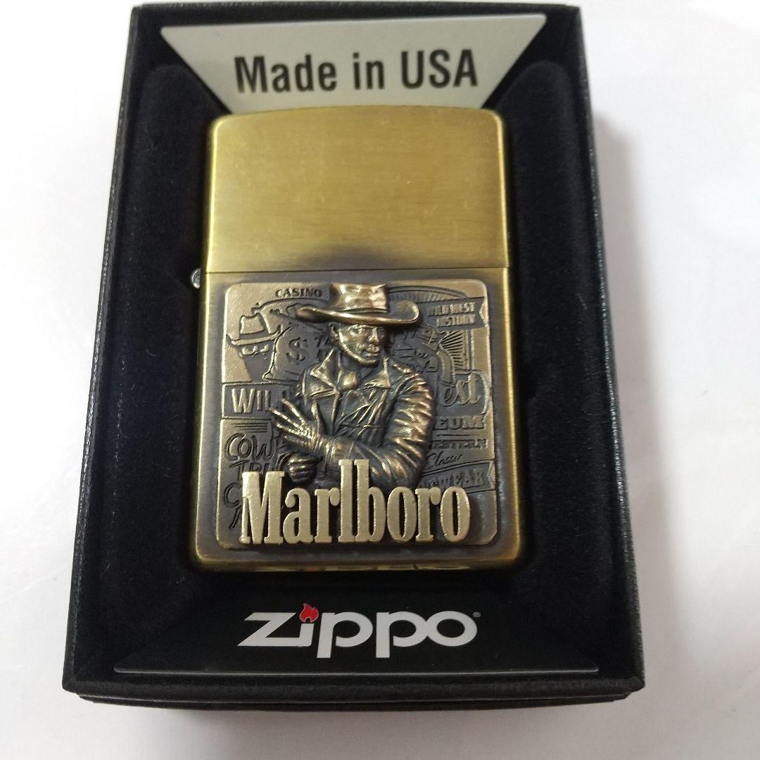 Zippo マルボロ Marlboro WANTED メタル貼りZIPPO