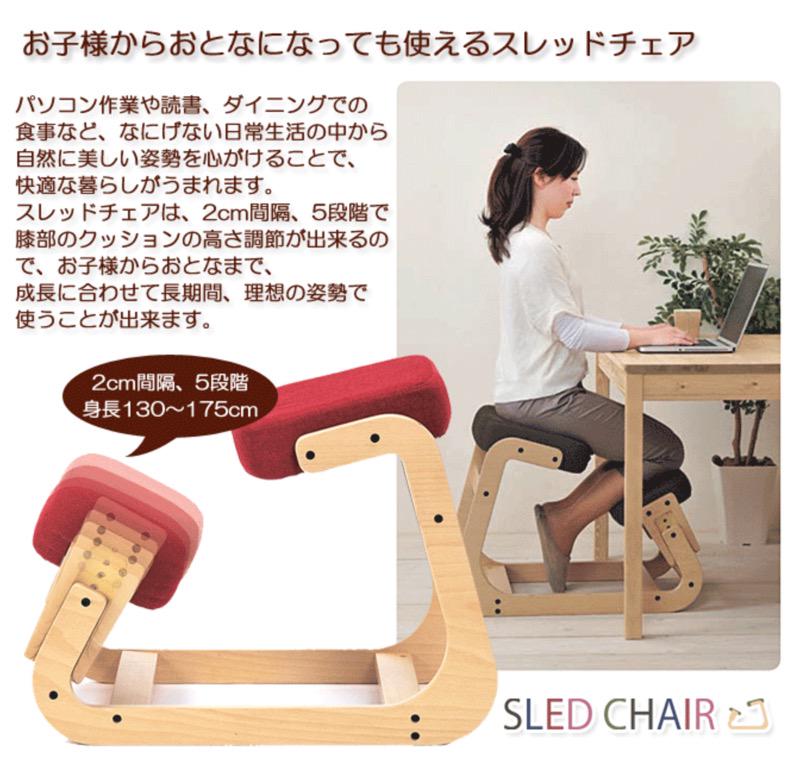 Amazon.co.jp: koeki 姿勢補助デスクチェア SLED(スレッド