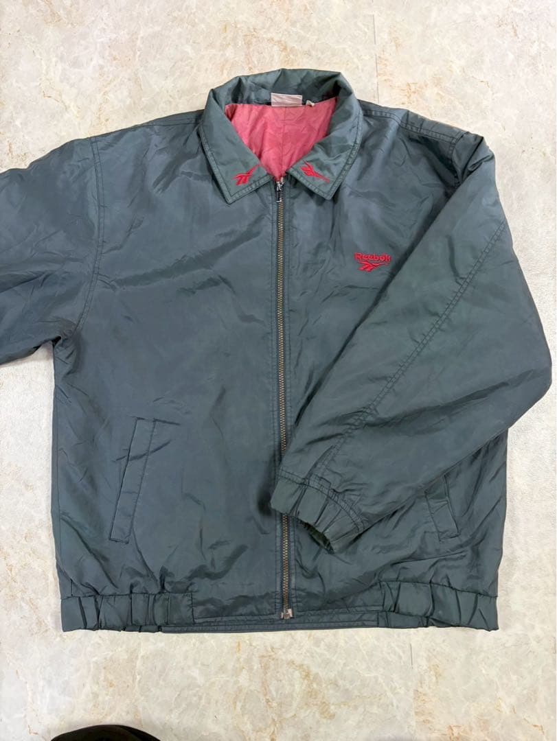 リーボック ナイロンジャケット ワークジャケット グレーM・Reebok