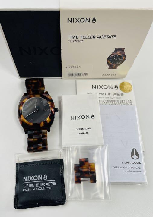 【電池新品の美品】NIXONのTIME TELLER 濃いべっ甲カラー☆