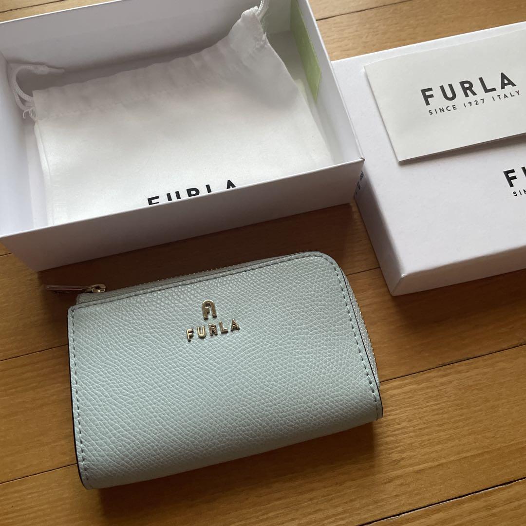 FURLA ライトブルー キーケース FURLA ライトブルー キーケース コインケース - メルカリ