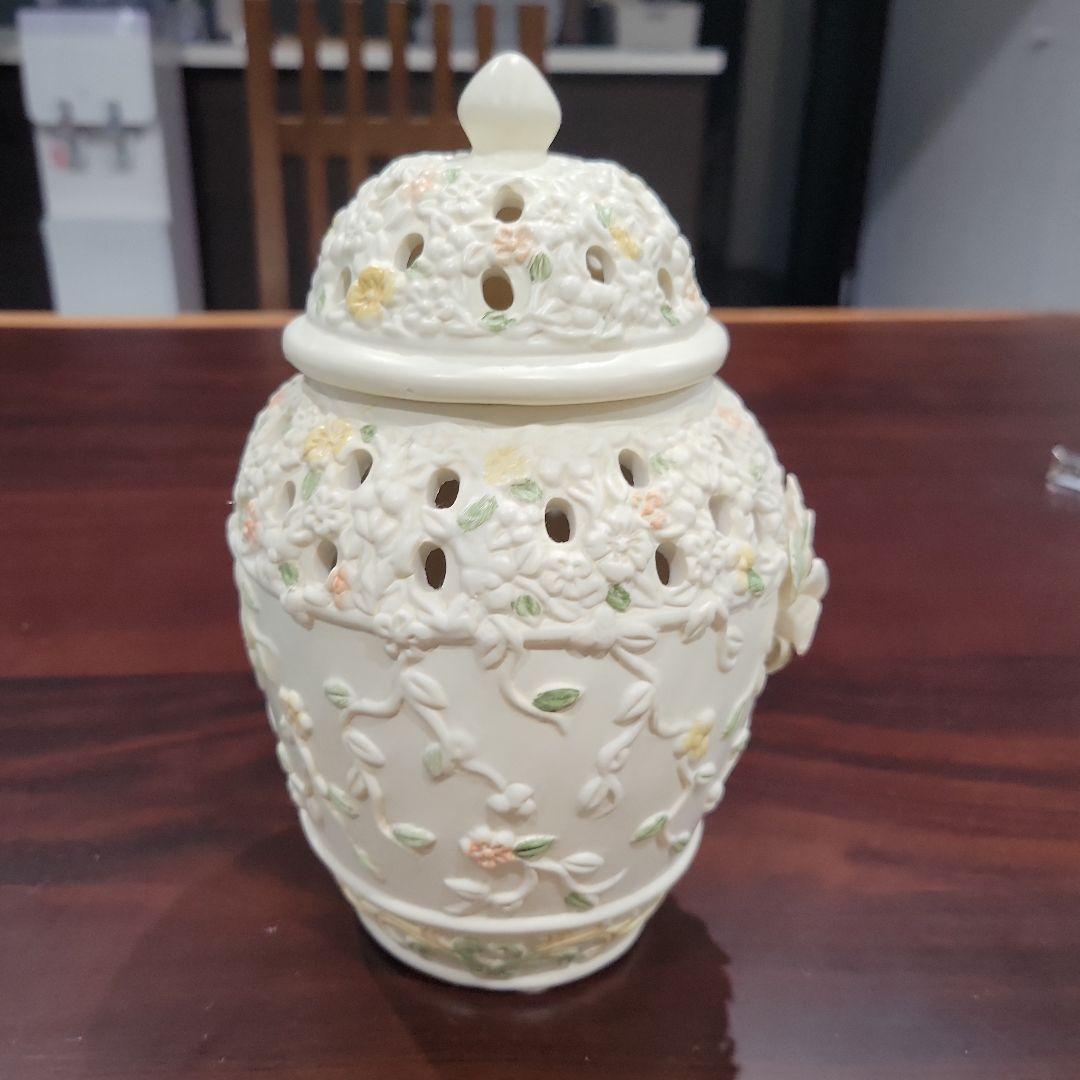 ポプリポット 陶器 小物入れ 花柄 - メルカリ