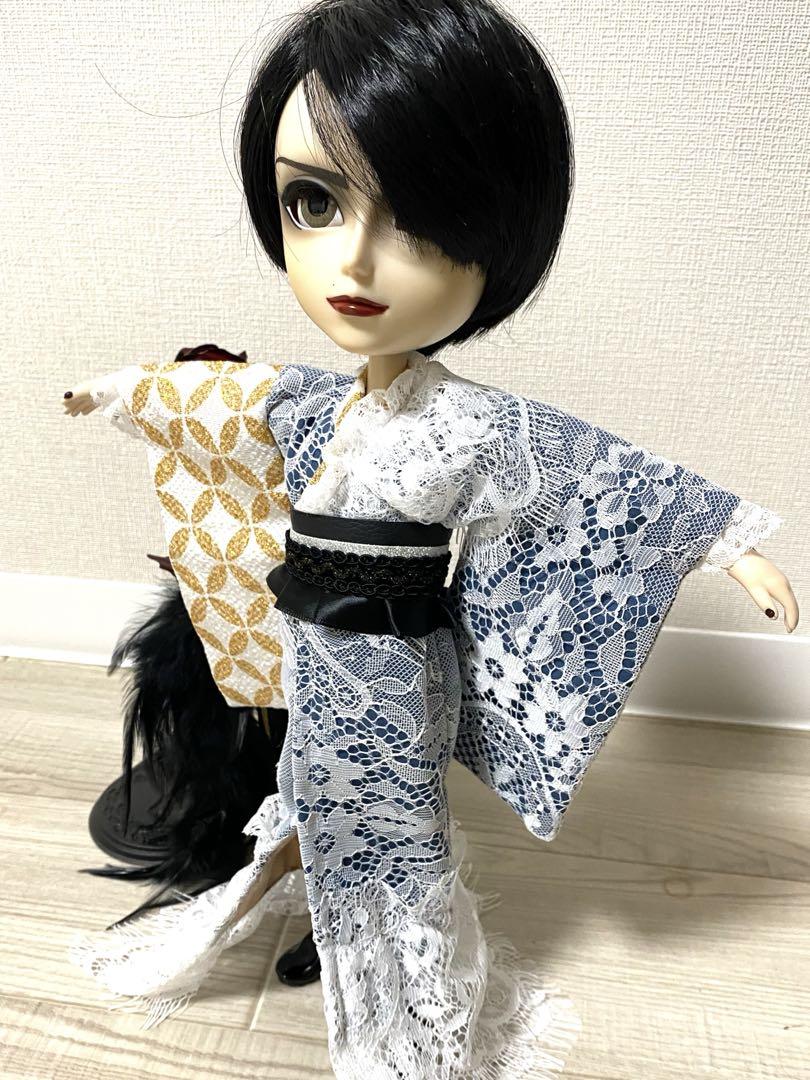 テンヤドール♡和ゴス着物⭐︎アッテヤンモデル♡白×ブルー 6,225円