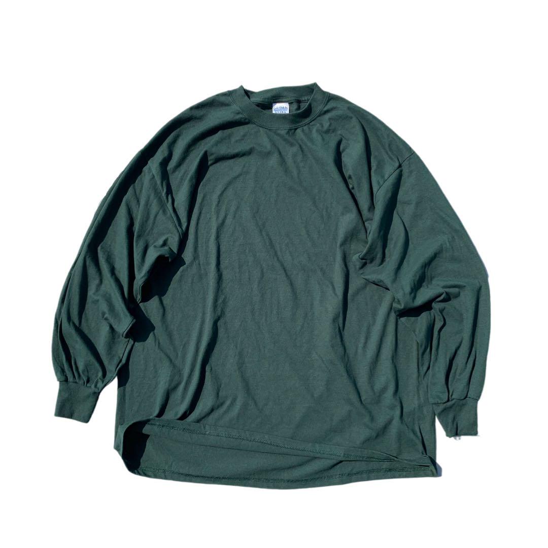 90s GILDAN ultra blend 無地ロンT ダークグリーン XXL
