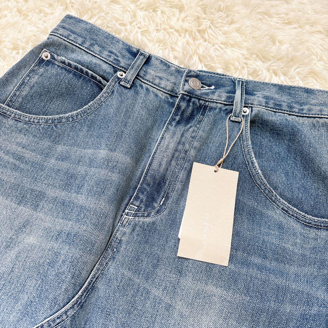 人気ブランド新作豊富 新品 cafune M ブルー コットン100% 38 スカート デニム カフネ パンツ
