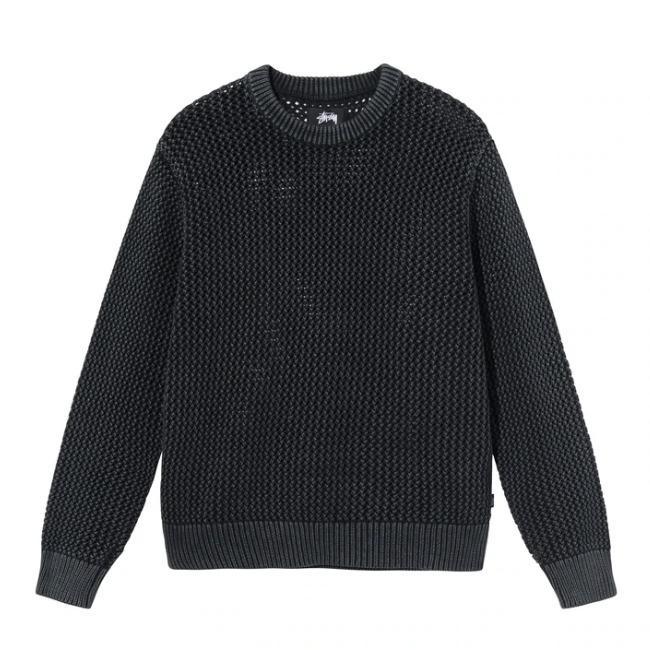 【定価3.1万】Stussy Pigment Dyed Sweater ブラック