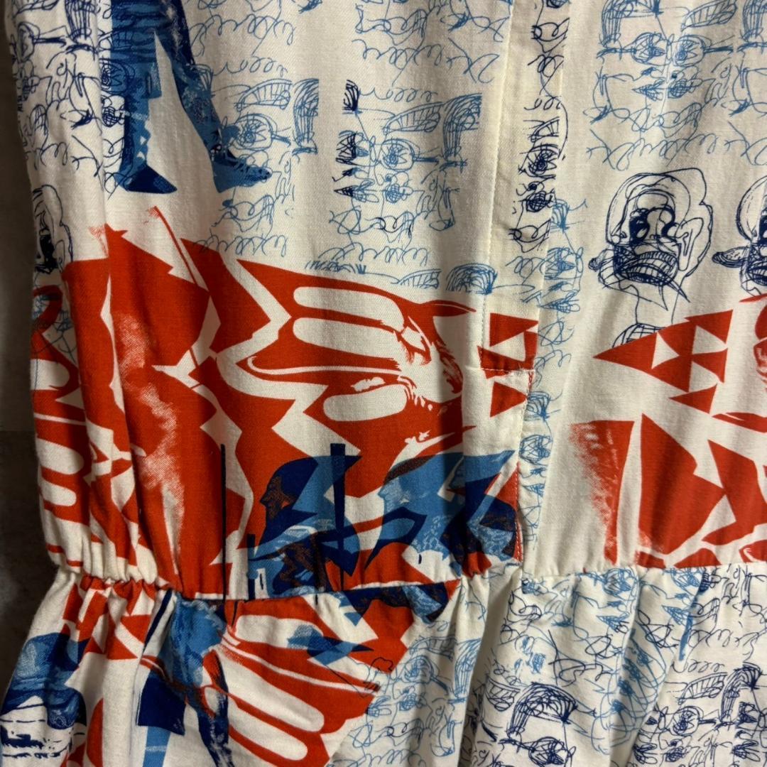 ズッカ 総柄ノースリーブワンピース