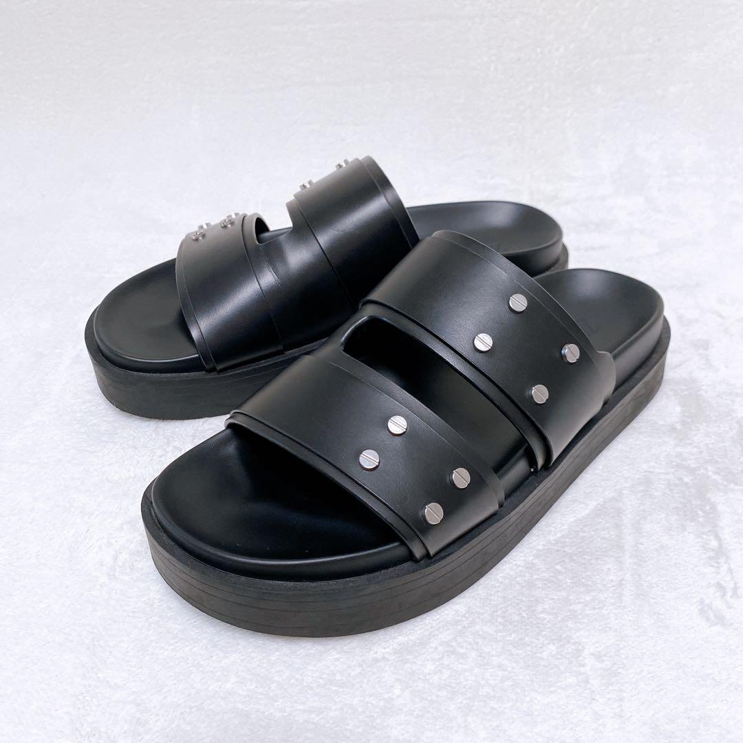 ZARA ザラ　チャンキーサンダル　スタッズ　スライドサンダル　41　26cm