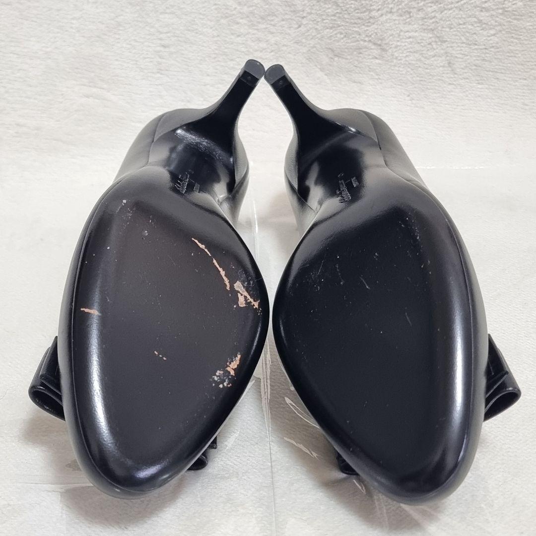 【訳アリ美品】 フェラガモ 22.5㎝ 5 オールブラック パンプス ヴァラ