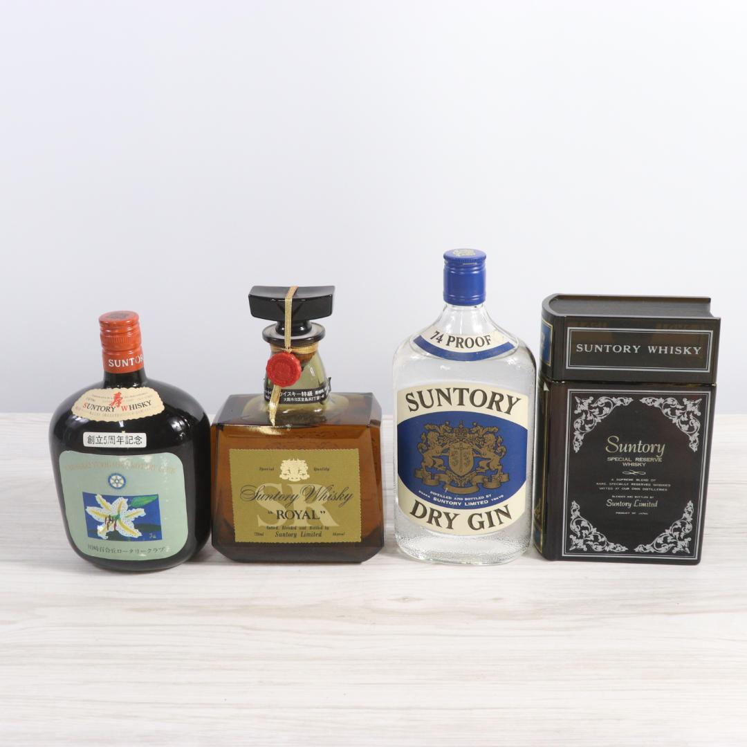 大学生 割引 ◇未開栓 4本 ウイスキー サントリー ローヤル リザーブ DRY GIN その他