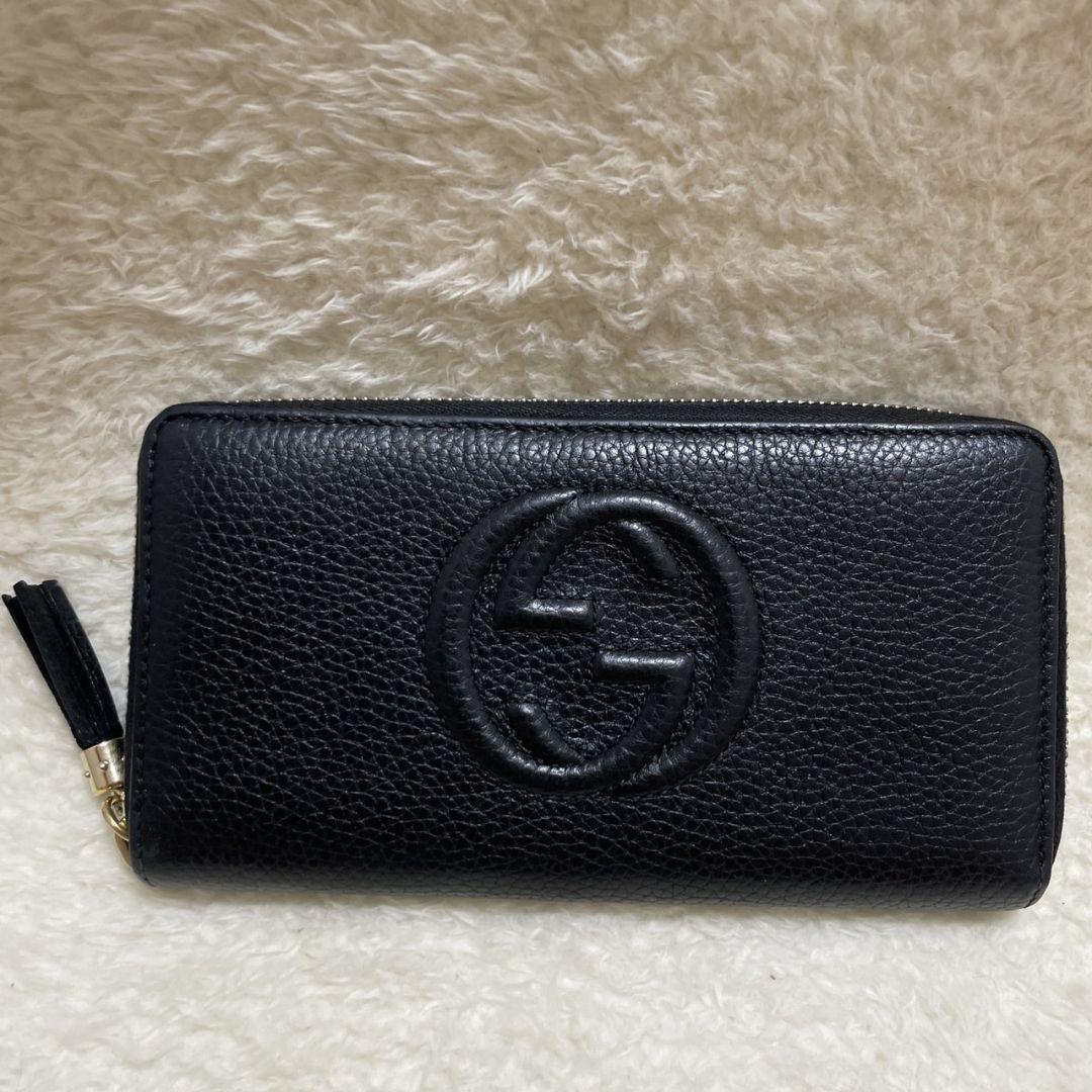 バーゲンで SOHO 長財布 グッチ GUCCI ソーホー メルカリ - 極美品‼️ ブラック 小物