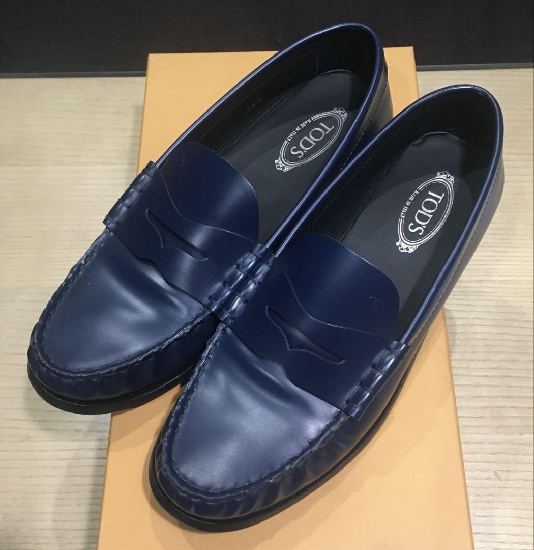 Tod’s トッズ ローファー38 ネイビー トッズ ローファー ネイビー 紺38 1/2 38.5 24.5〜25位