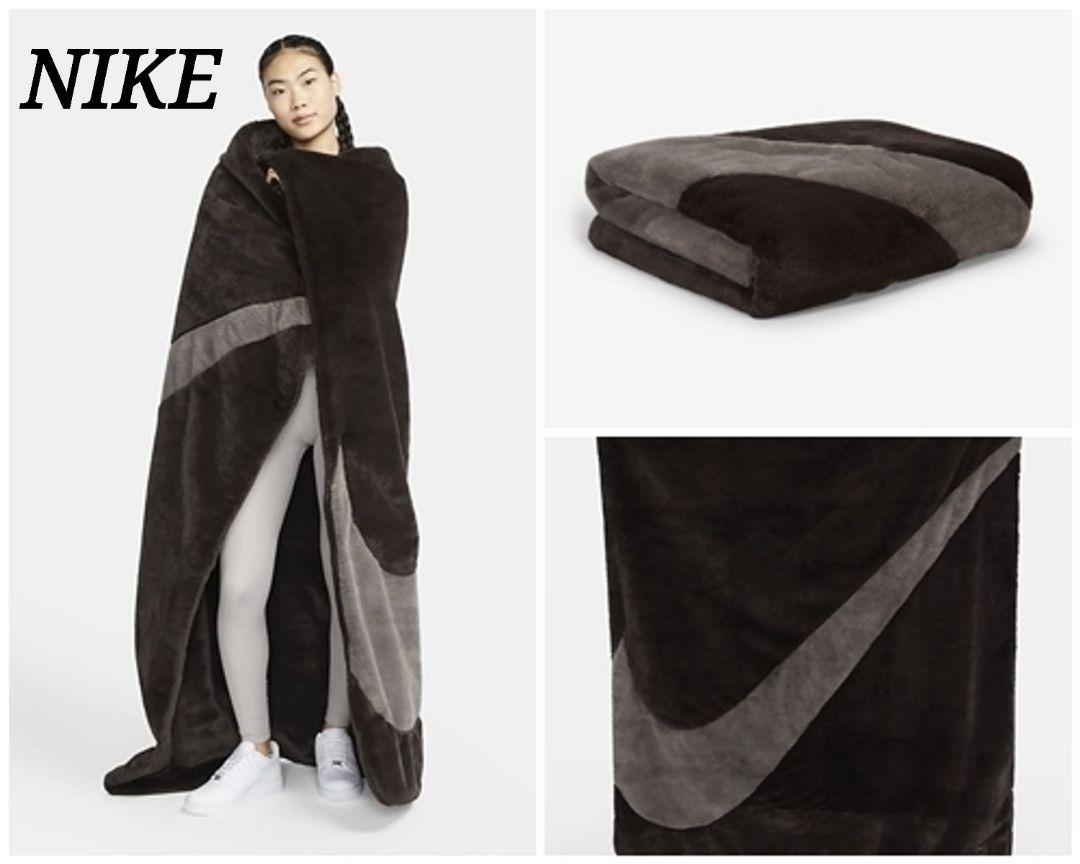 NIKE NSW フェイクファー ブランケット スウォッシュ ブラウン NIKE NSW フェイクファー ブランケット スウォッシュ ブラウン