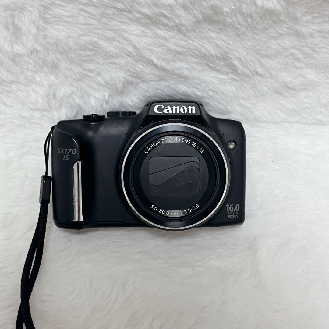 Canon キャノン SX170 IS PowerShot デジカメ 黒 充電器 - メルカリ
