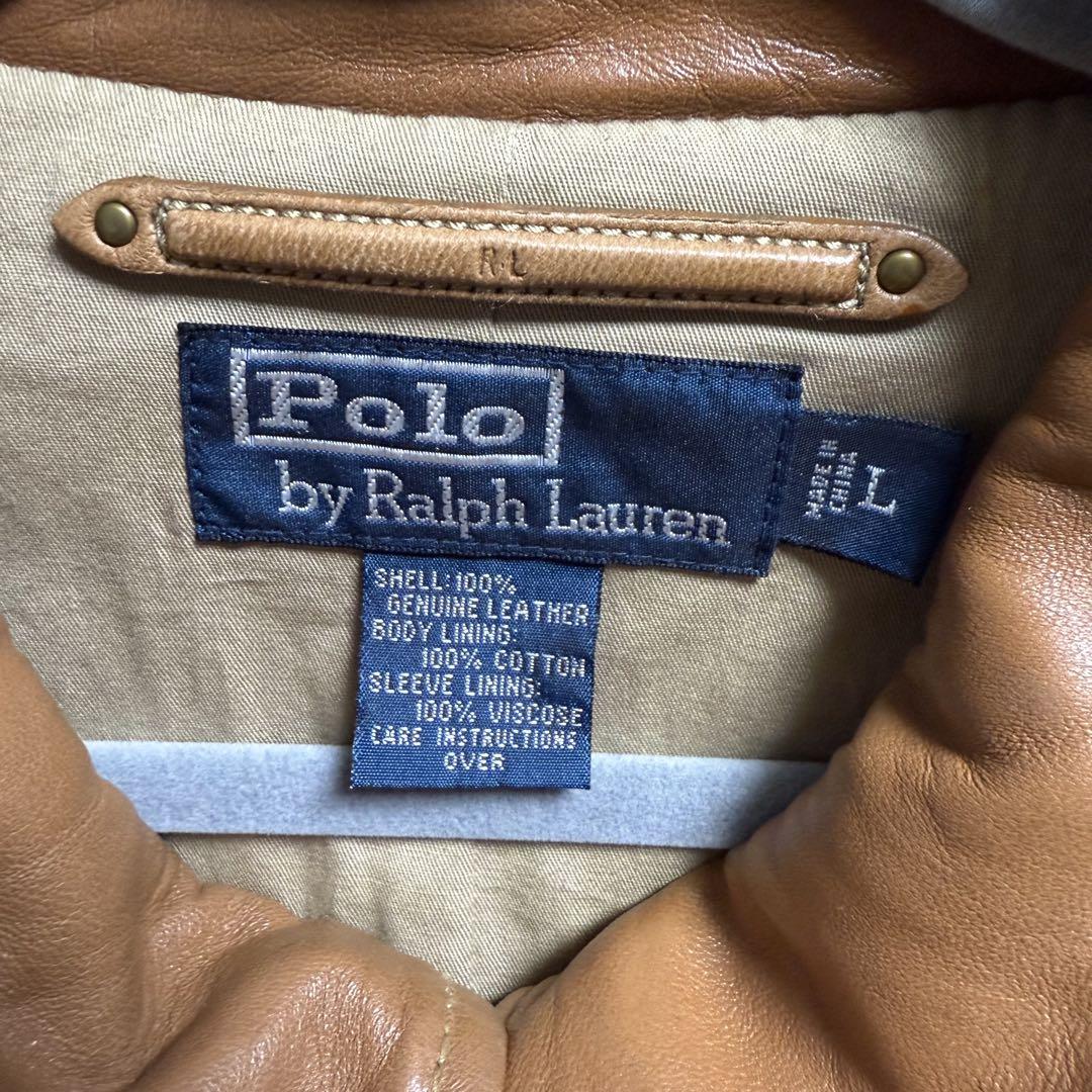 polo ralphlauren ポロ ラルフローレン ラムレザースイングトップ