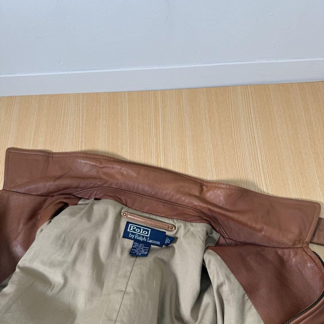 polo ralphlauren ポロ ラルフローレン ラムレザースイングトップ