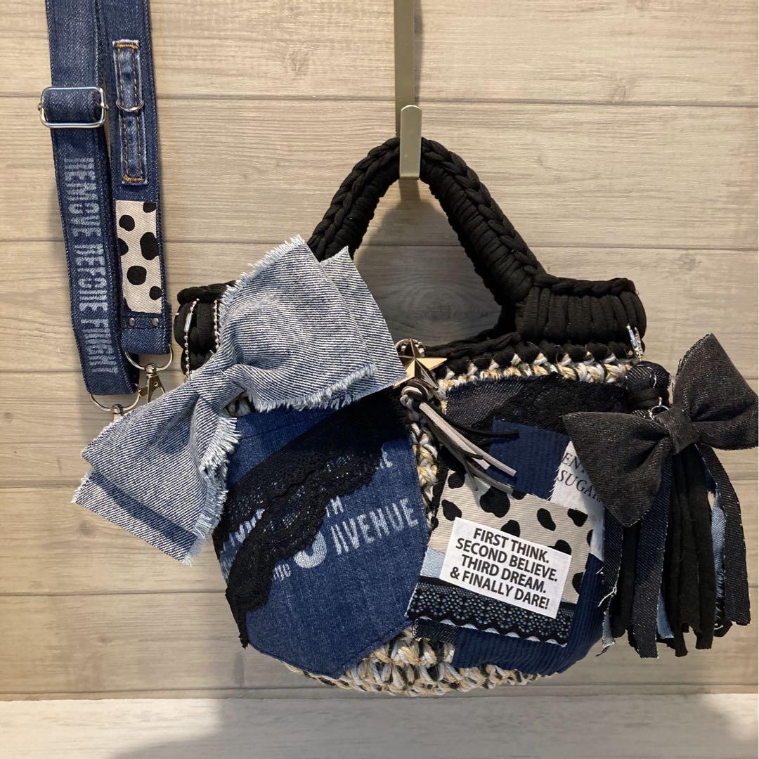 りか❤︎様Ｎｏ527 ハンドメイドバッグ デニムリメイクバッグ リメイクデニム りか❤︎様No527 ハンドメイドバッグ デニムリメイクバッグ