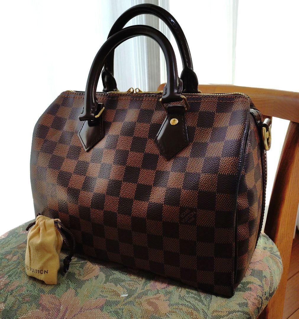 Louis Vuitton ダミエ ハンドバッグ スピーディ25 ストラップ、袋 Louis Vuitton ダミエ ハンドバッグ スピーディ25 ストラップ