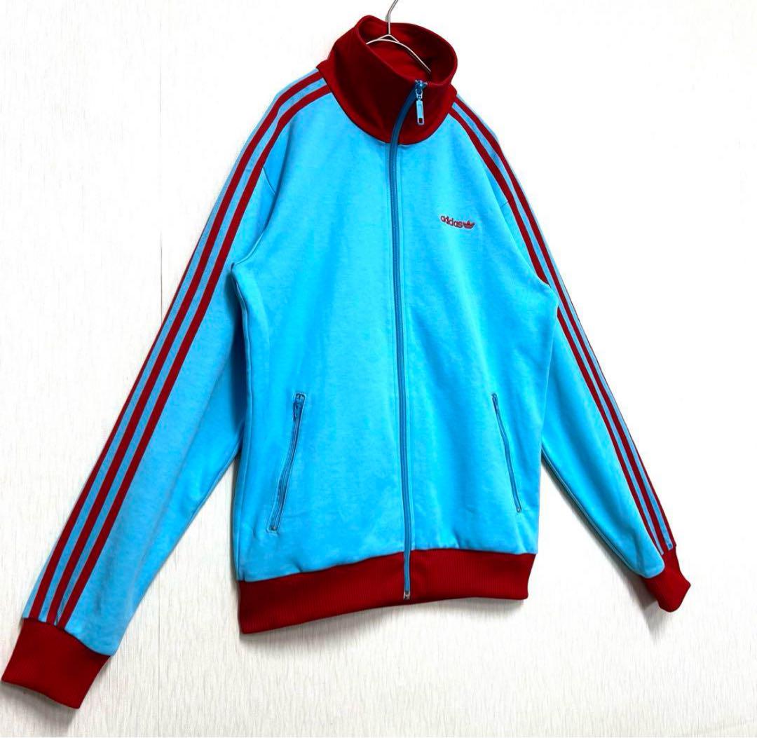 【激レアカラー‼️】adidasトラックジャケット L 水色 小松菜奈 古着 激レアカラー‼️】adidasトラックジャケット L 水色 小松菜奈