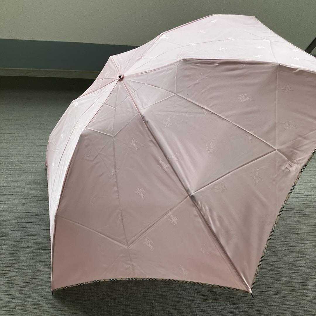 【新品タグ付き】Burberry　折りたたみ傘　ピンク Burberry バーバリー ピンク 折りたたみ傘 晴雨兼用 - メルカリ