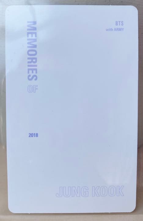 BTS Memories 2018 ジョングク トレカ【公式】 | kosmos.lk