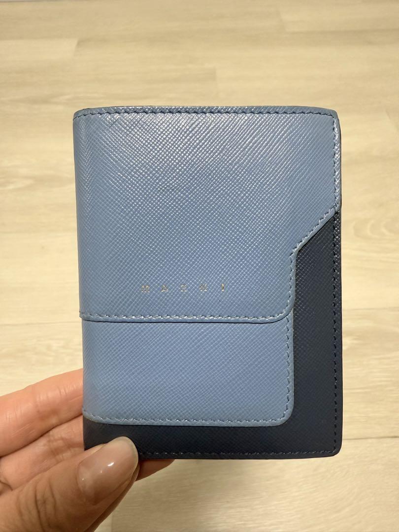 Saffiano Leather ☆MARNI☆ 2つ折り財布 AQUAMARINE♪ MARNI 二つ折り財布