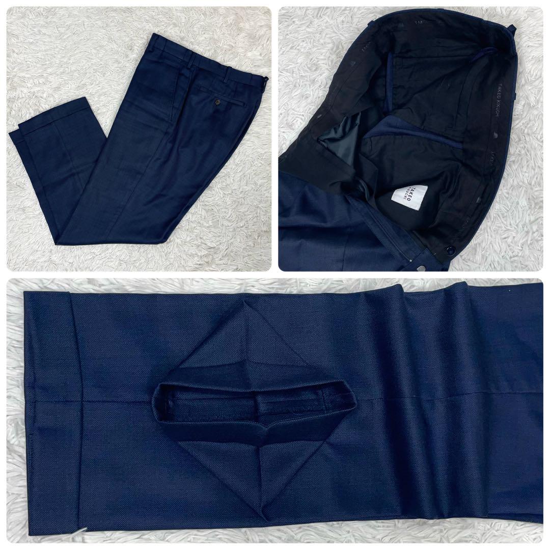 美品✨タケオキクチ スーツ セットアップ スリーピース ビジネス ネイビー L