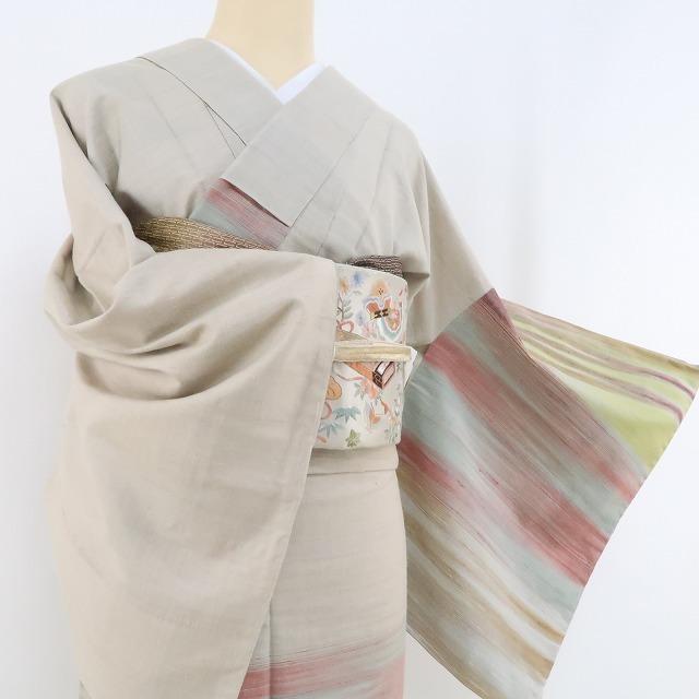 新品 着物 正絹 仕付け糸付 紬訪問着 2621 レディース