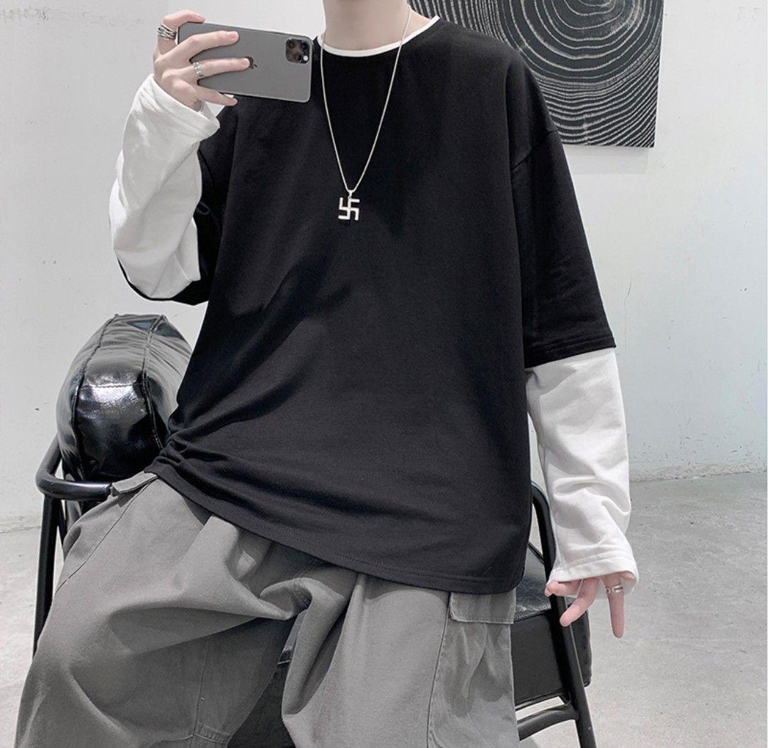メンズ カジュアル ストリート系 重ね着風 ゆったり型 tシャツ 流行 メルカリ メンズ カジュアル ストリート系 重ね着風 ゆったり型 tシャツ 流行 メルカリ