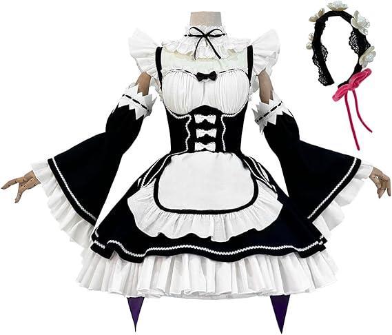 HOLOUN 異世界の生活 レム メイド服 コスチューム 仮装 新品 Ｍサイズ