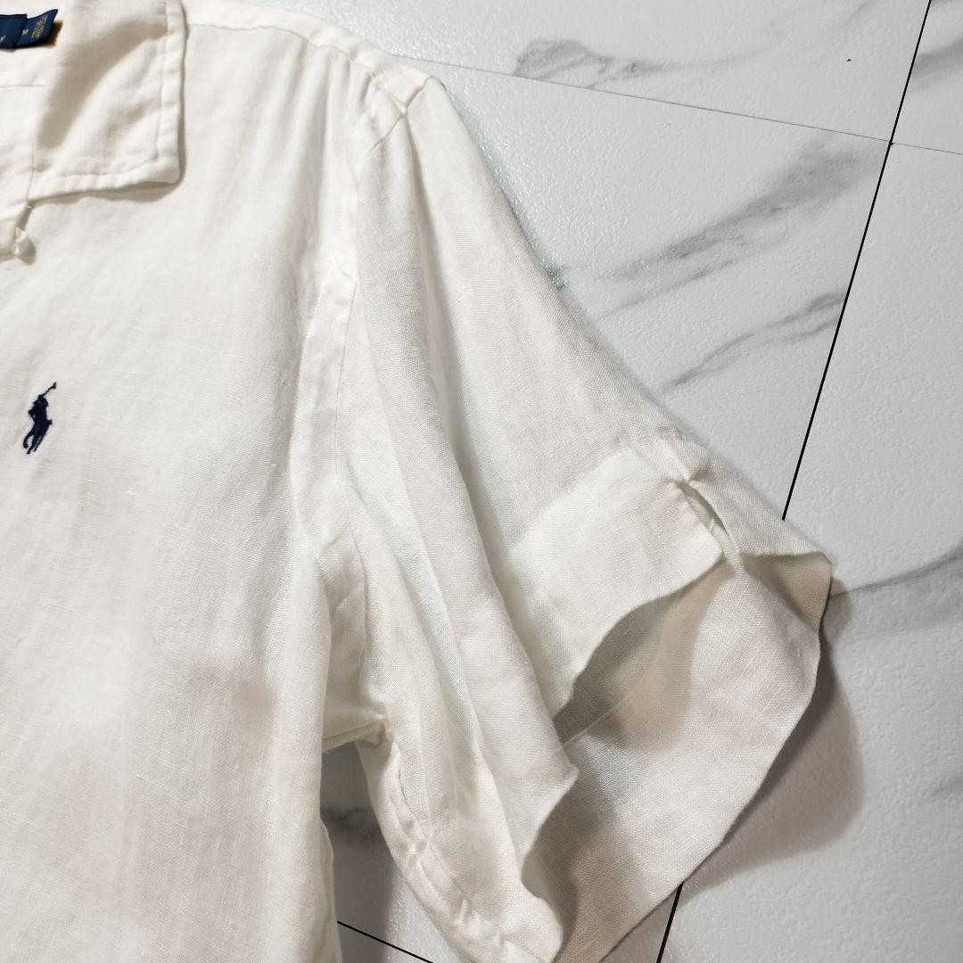 POLO ラルフローレン　シャツ　ホワイト　リネン　M クラシック フィット リネン シャツ （シャツ・ブラウス）｜POLO