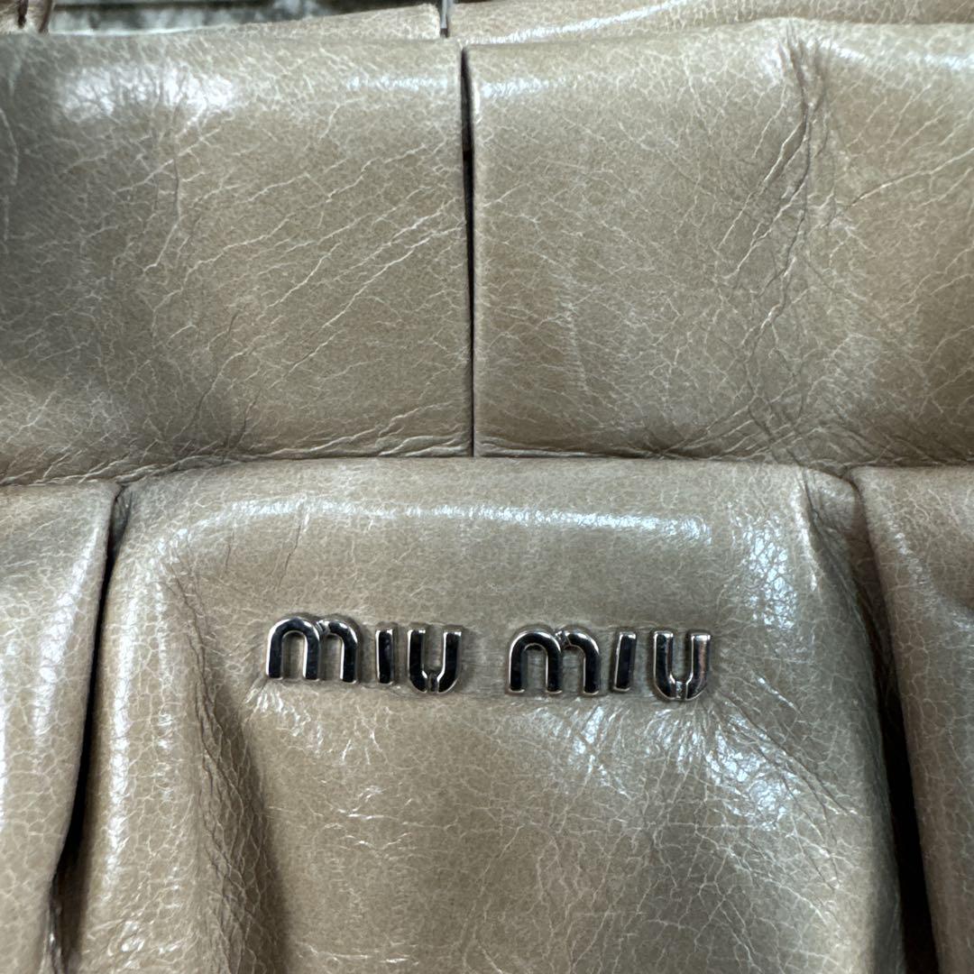 美品 miumiu ミュウミュウ VITELLO LUX 2way バッグ