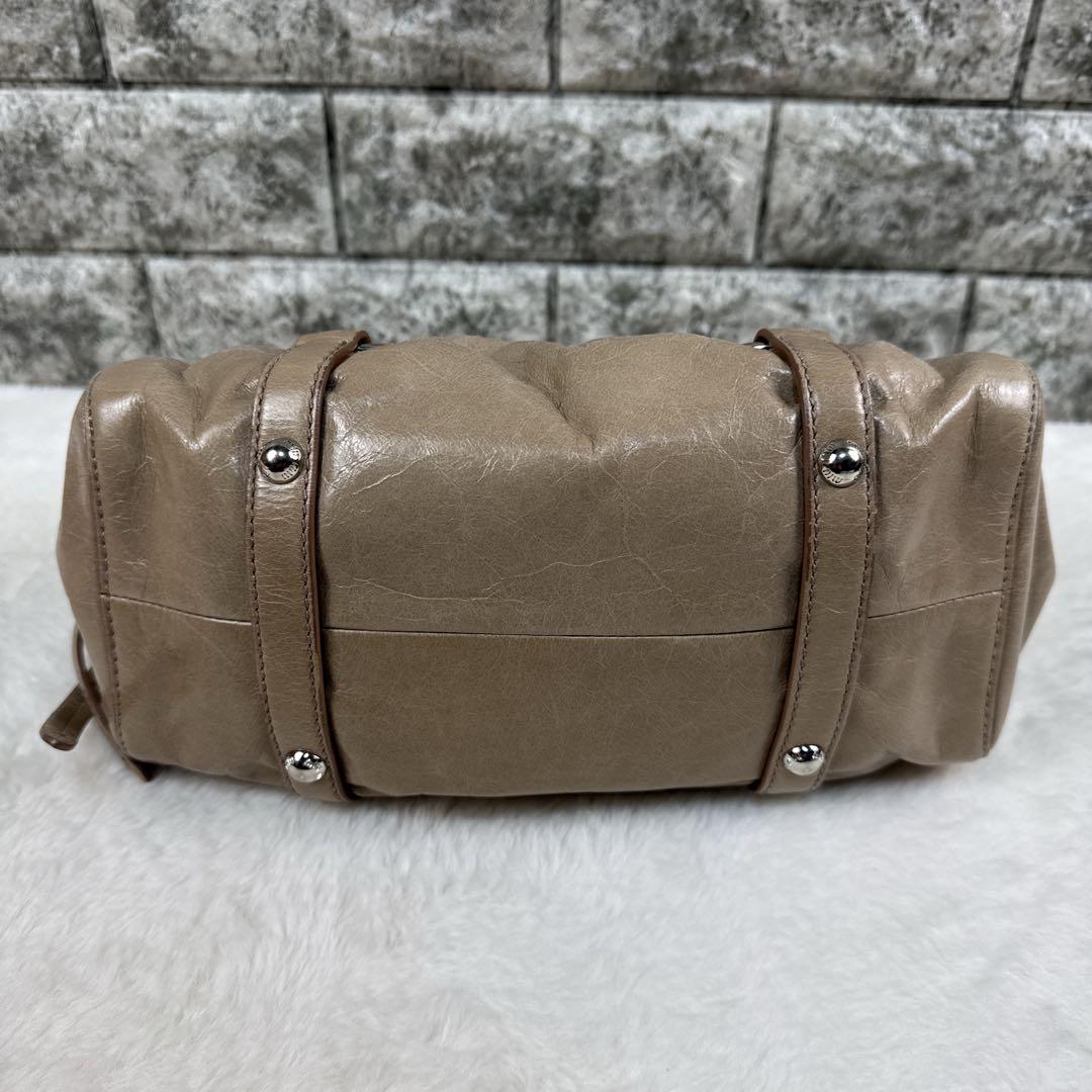 美品 miumiu ミュウミュウ VITELLO LUX 2way バッグ