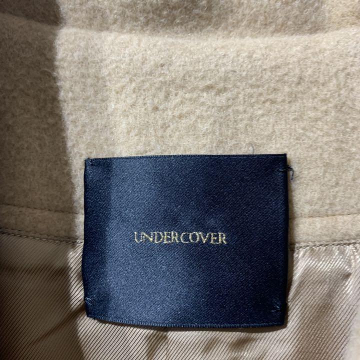 ホットなアイテム、ホットな節約 14aw 希少 UNDER ベージュ 衿ファーラグランダブルコート COVER バッグ