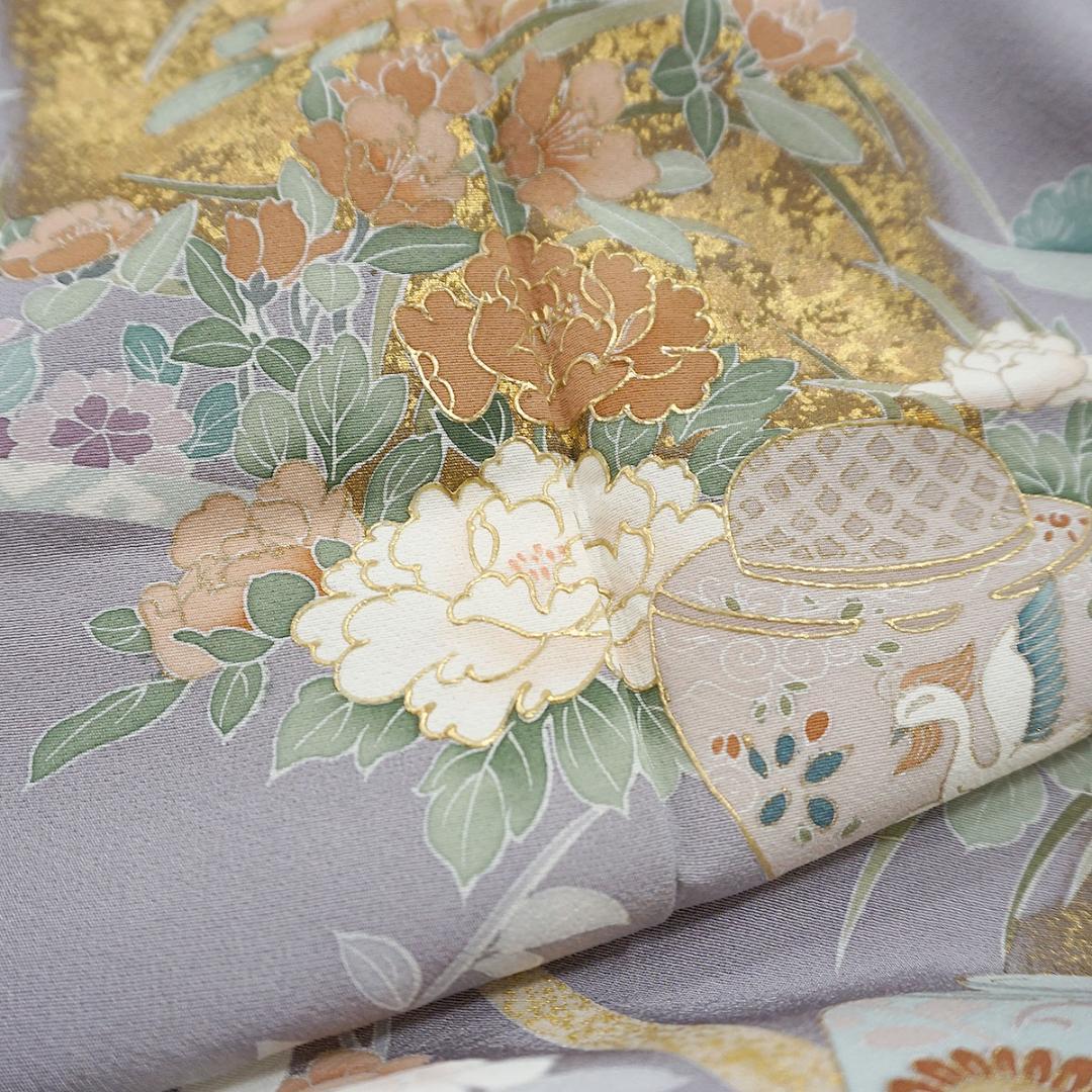 金彩友禅 正絹訪問着