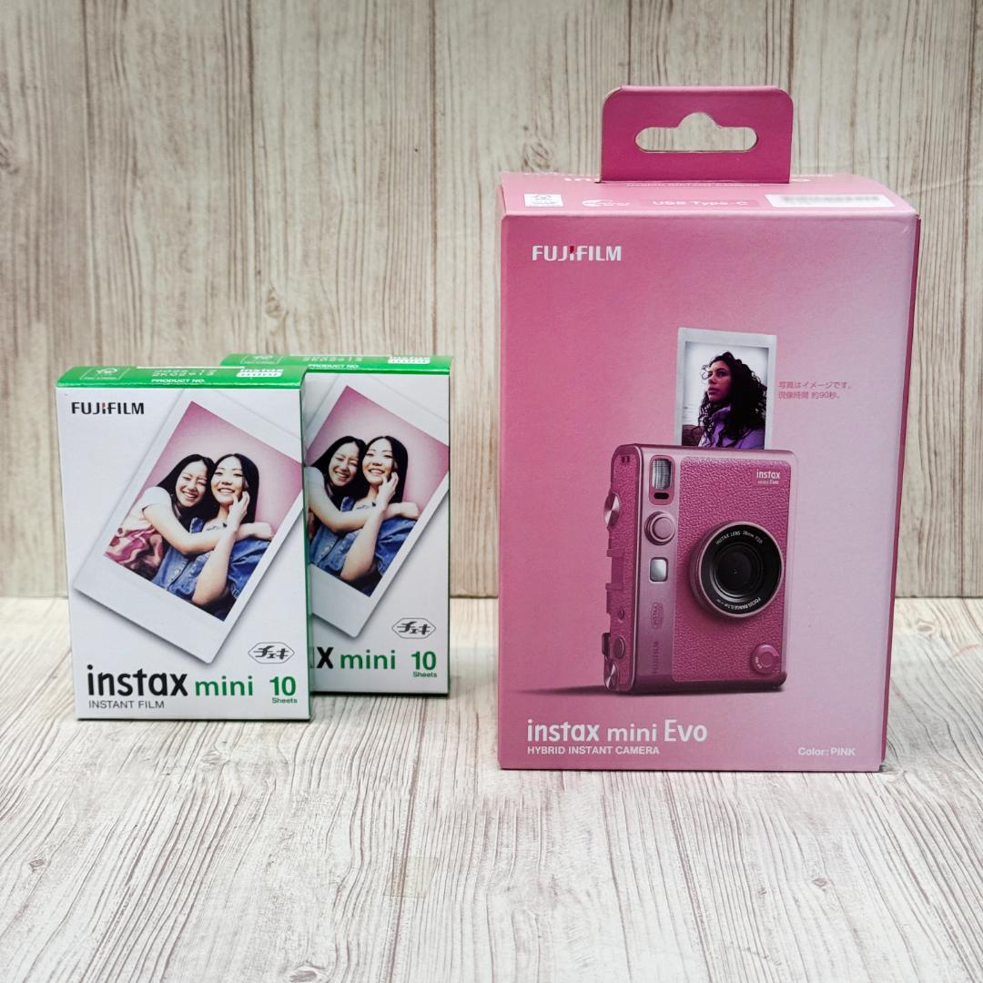 【新品・未使用】富士フィルム◎チェキ◎instax mini evo◎限定ピンク