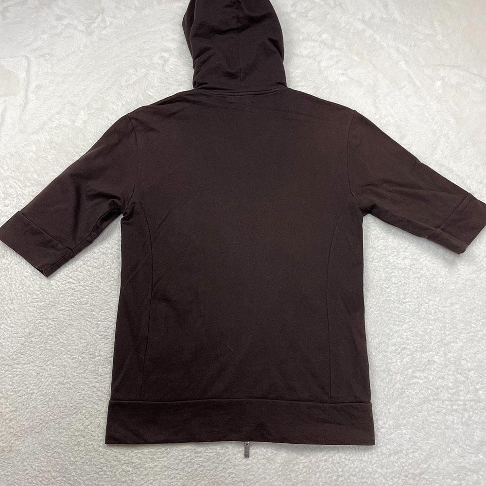 BURBERRY BLACK LABEL コットン ダブルジップ 半袖 パーカー BURBERRY BLACK LABEL コットン ダブルジップ 半袖 パーカー