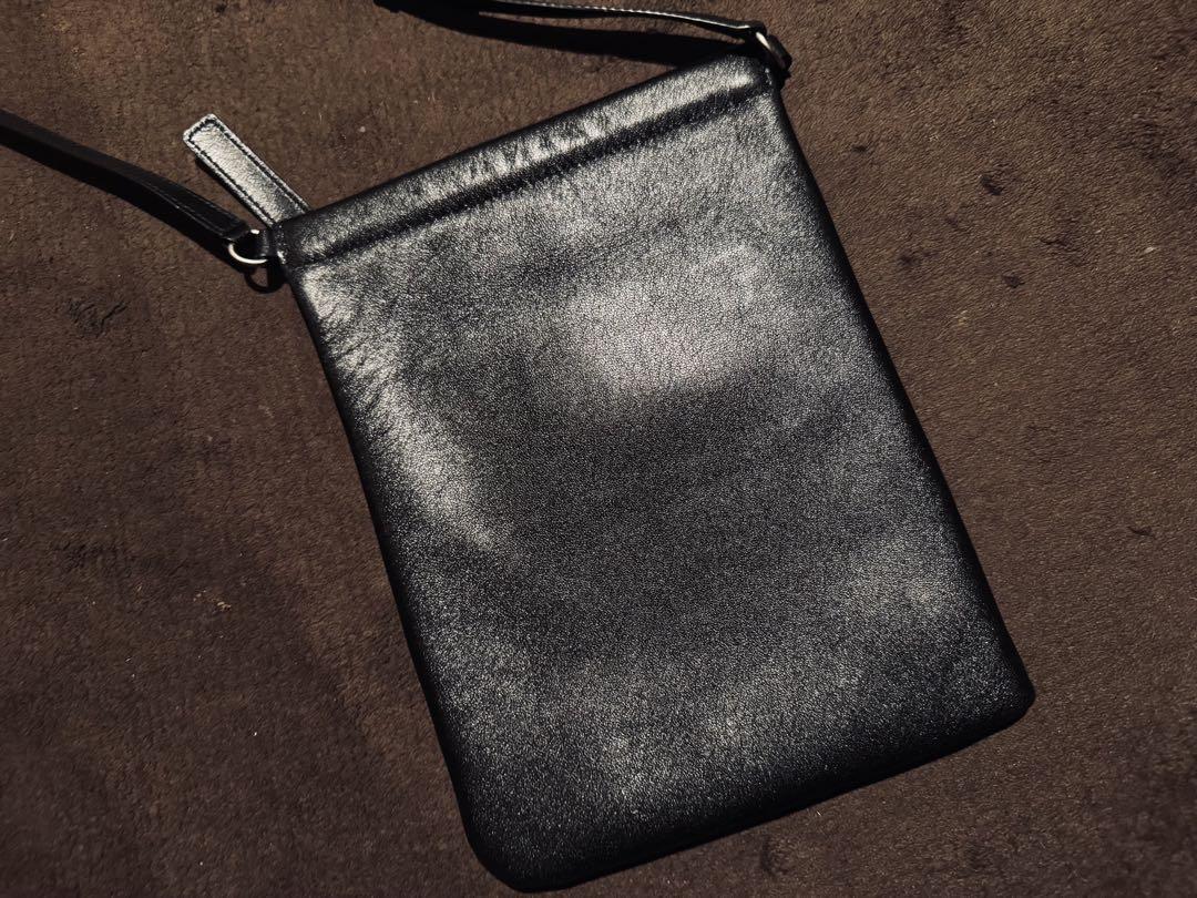 SAINT LAURENT 黒 レザー サコッシュ メンズ