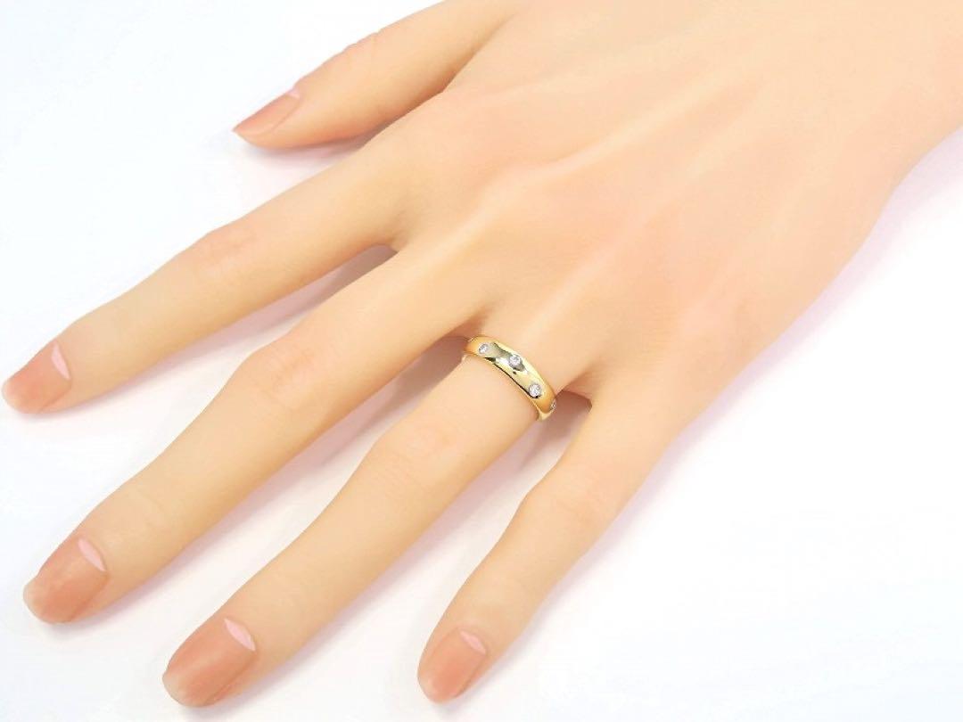 TIFFANY&Co ティファニー 750 Pt950 ダイヤモンドドッツリング
