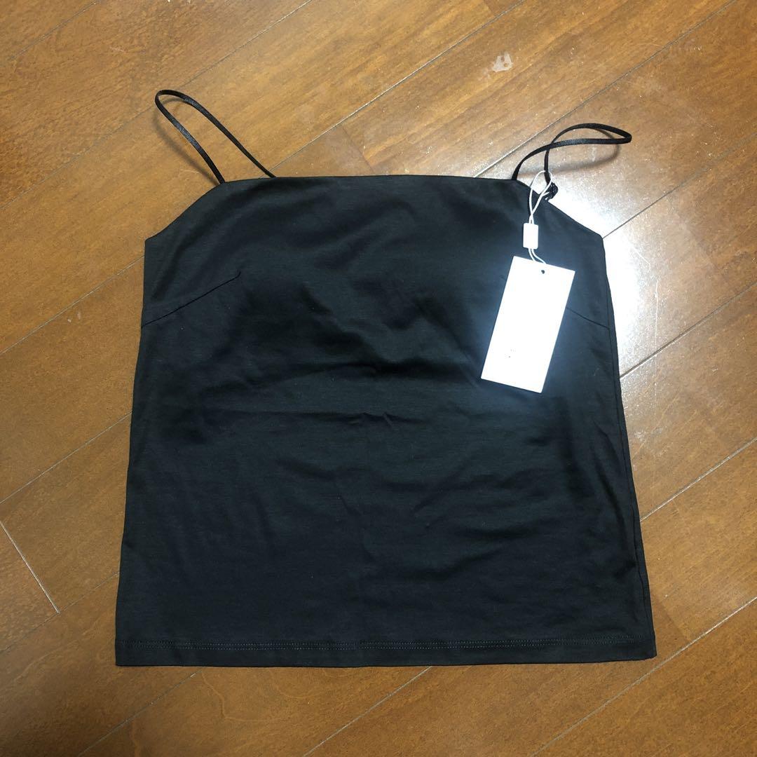 新品タグ付na.e SilkyCamisole ブラックMブラトップナエ nae