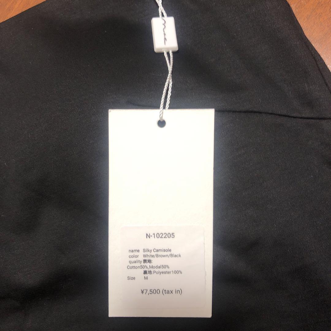 新品タグ付na.e SilkyCamisole ブラックMブラトップナエ nae