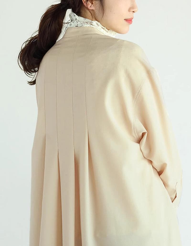 ヴァン Vin Aラインタックワンピース ロングシャツワンピース(10400円)