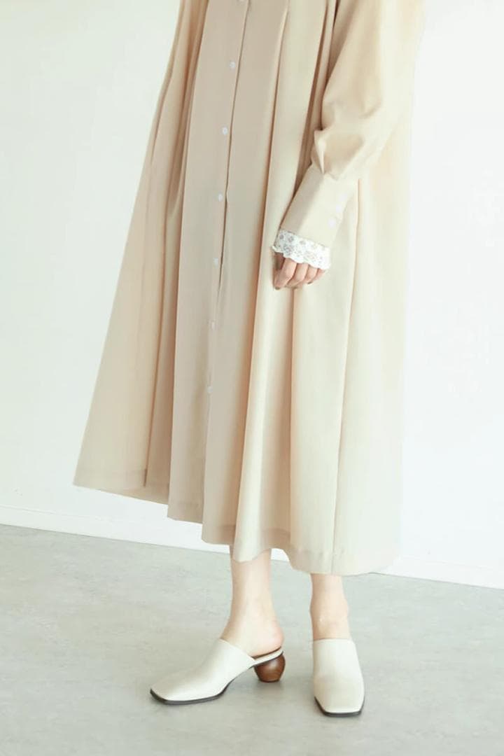 ヴァン Vin Aラインタックワンピース ロングシャツワンピース(10400円)